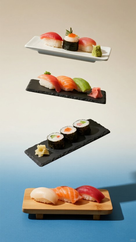 Free Floating Sushi Art Image - Sushi, Japanese, Food | Download at ...