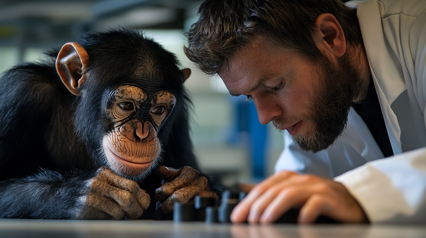 Free Chimpanzee with scientist Image - Chimpanzee, Scientist ...