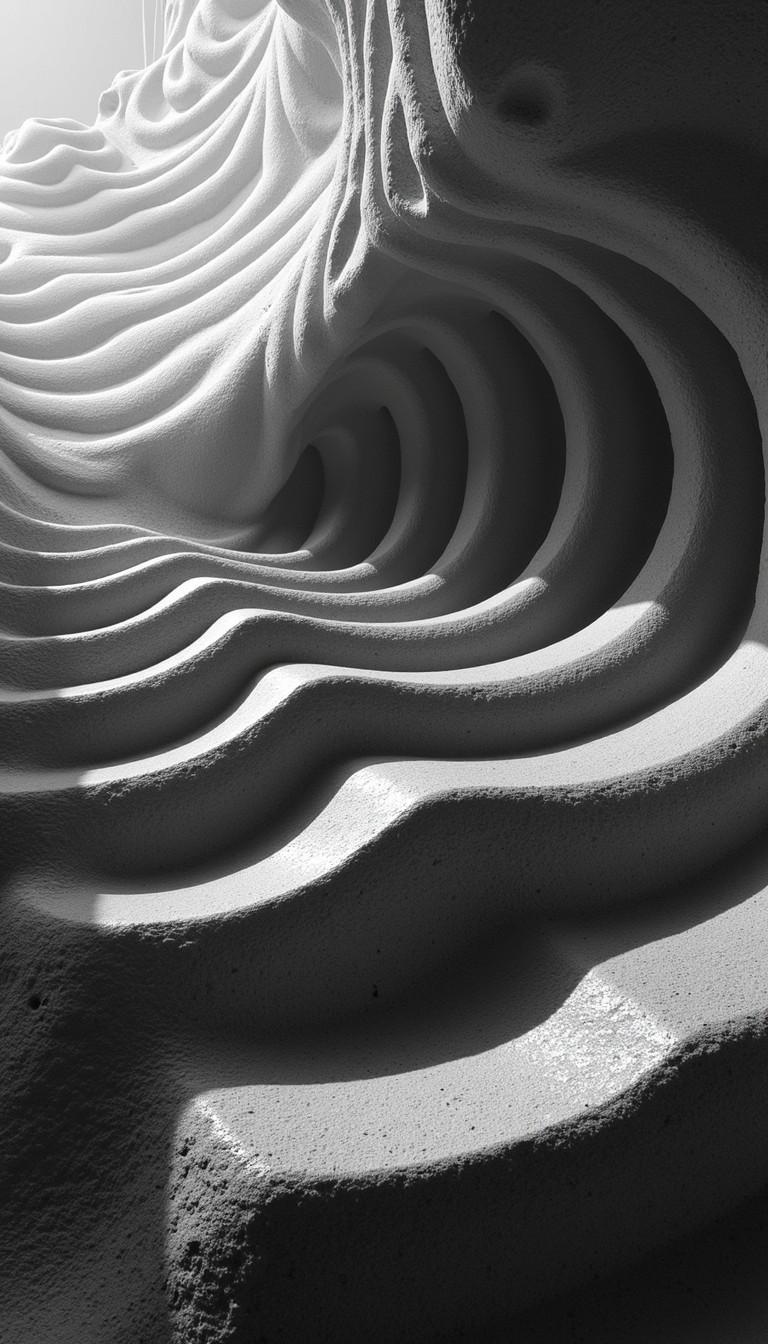 Free Rippling Shadow Forms Image - Waves, Monochromatic, Abstract ...