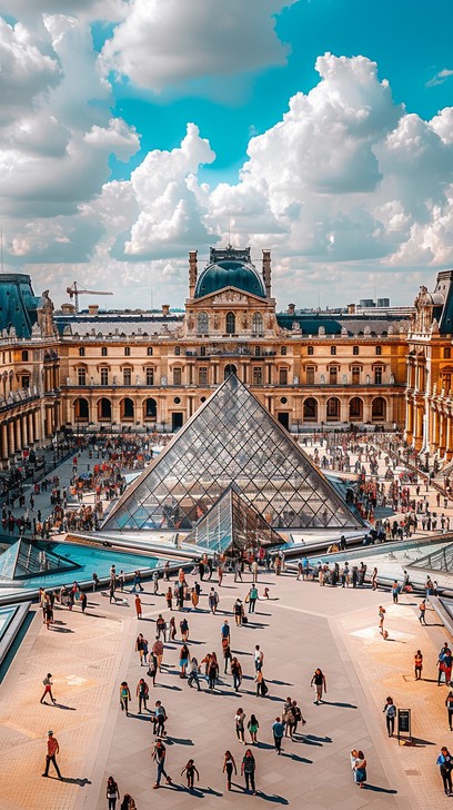 Pouvre Design Free Louvre Museum Courtyard Image - Louvre, Museum, Courtyard ...