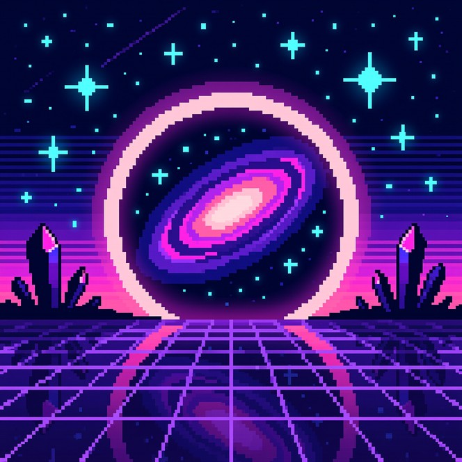 Free Cosmic Pixel Portal Image - Vaporwave, Pixel, Portal | Download at ...