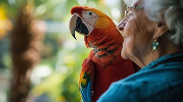 Free Parrot with Companion Image - Parrot, Elderly, Woman | Download at ...