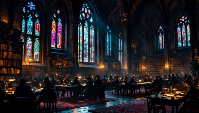 Free Gothic Library Studies Image - Gothic, Library, Medieval ...