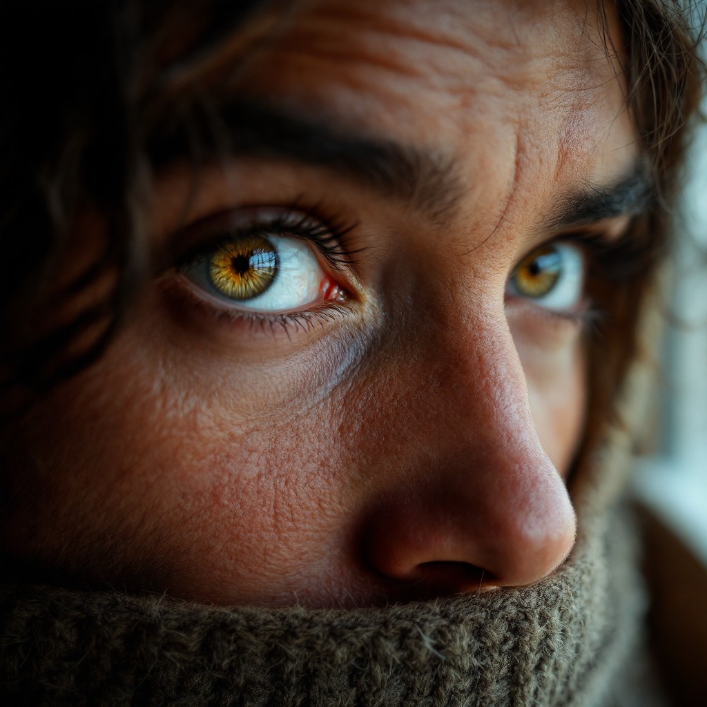 Free Soulful amber gaze Image - Eyes, Gaze, Man | Download at StockCake