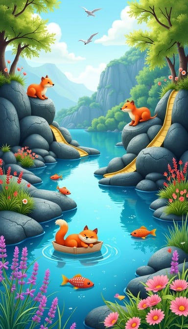 Free Magical Fox River Image - Foxes, River, Wildlife | Download at ...