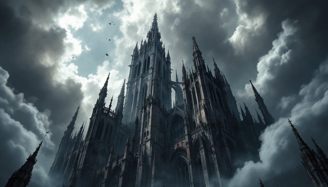 Free Towering Gothic Cathedral Image - Cathedral, Gothic, Spires ...