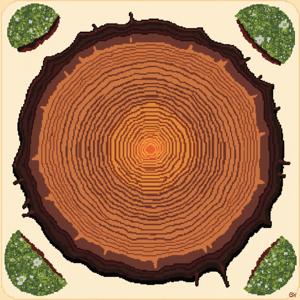 Free Pixelated Tree Rings Photo - Tree, Rings, Wood | Download at StockCake