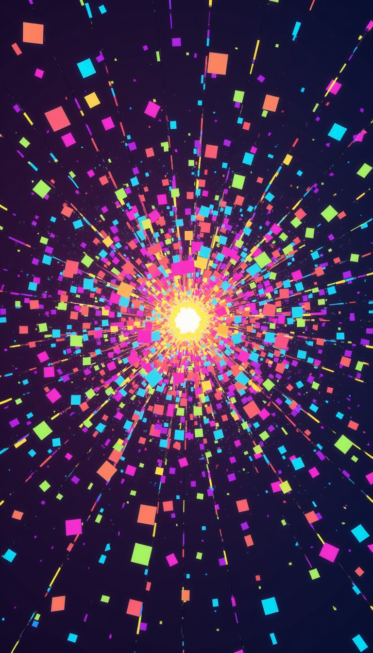Free Neon Pixel Vortex Image - Confetti, Pixel, Vortex | Download at ...