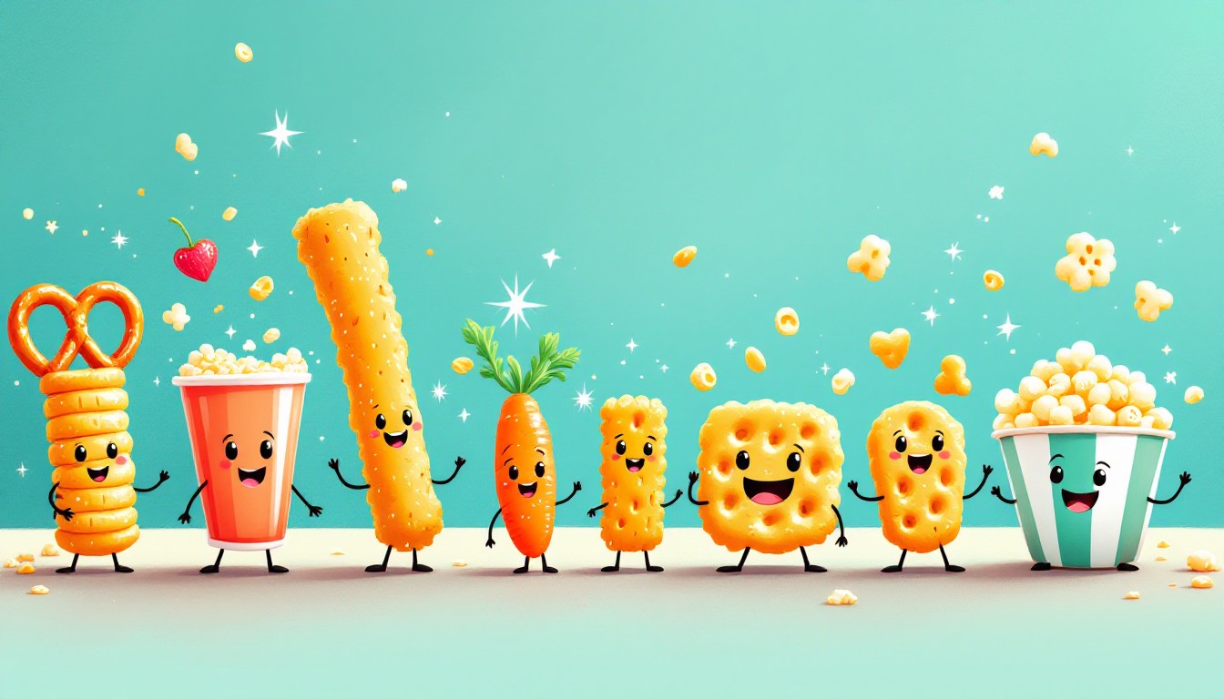 Free Happy Snack Parade Image - Snacks, Cartoon, Illustration ...