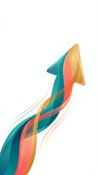 Free Rising Success Arrow Image - Gradient, Turquoise, Coral | Download ...