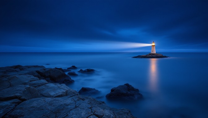 Free Coastal Beacon Twilight Image - Lighthouse, Coastal, Twilight ...