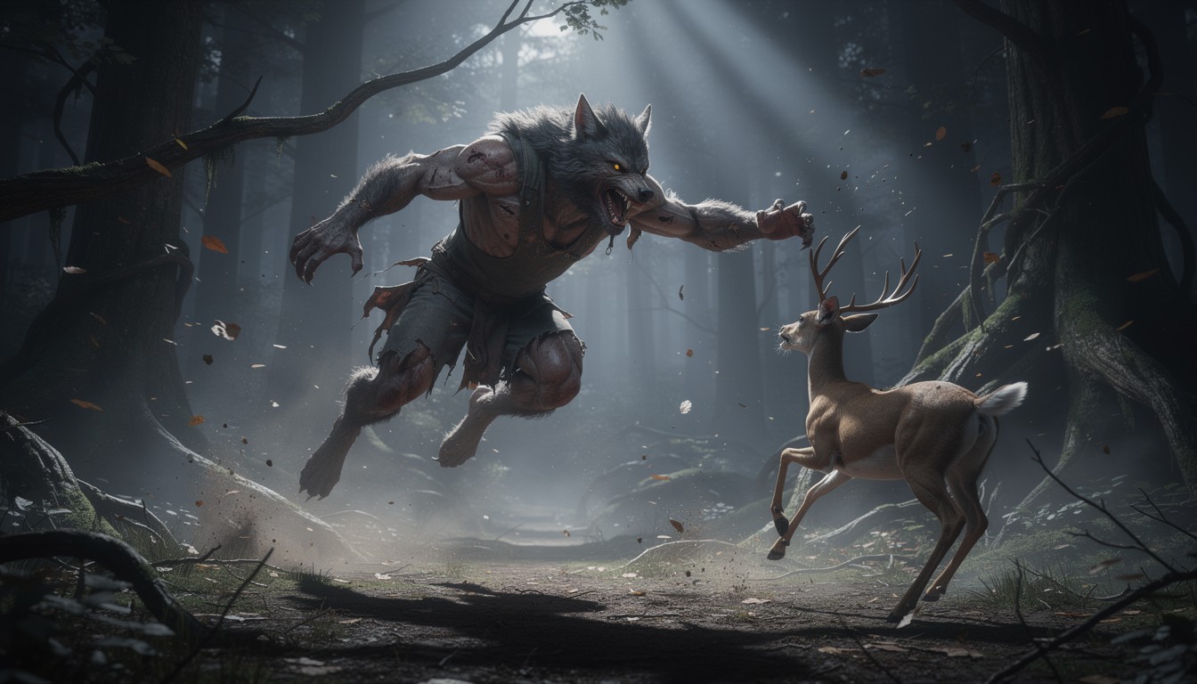Werewolf Hunt Free Werewolf Hunts Deer Image - Werewolf, Deer, Forest | Download at ...