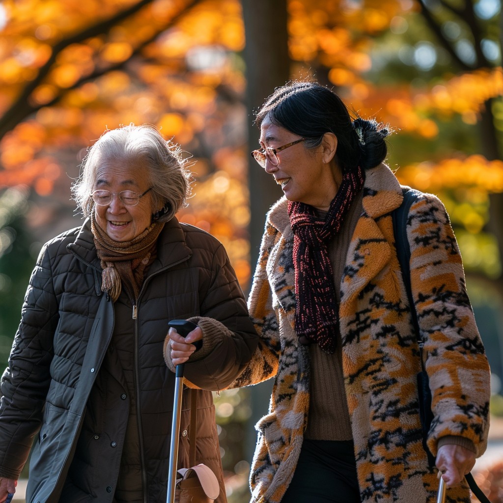 Free Autumn Walk Together Image - Autumn, Women, Laughter | Download at ...
