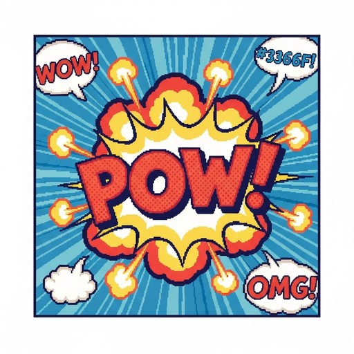 Free Explosive Pixel POW! Image - Pow, Pixel, Comic | Download at StockCake