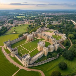 Free Majestic Castle Aerial Image - Castle, Aerial, Architecture ...