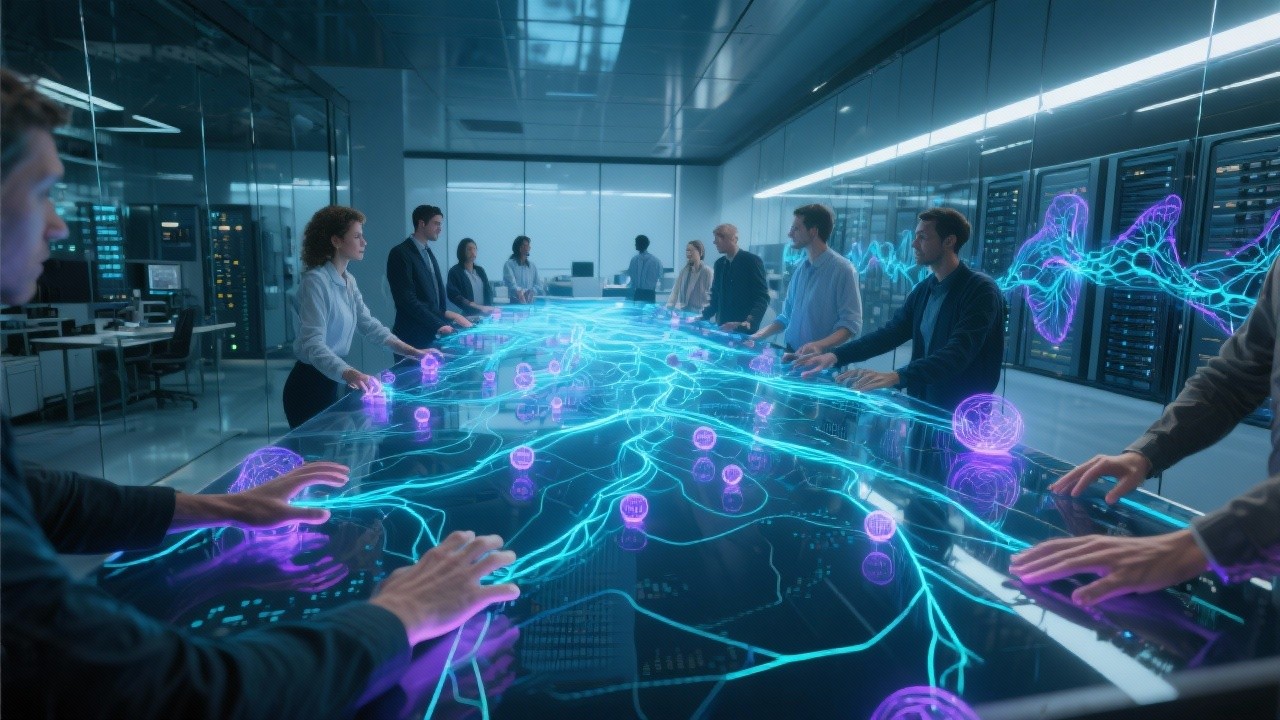 Free Digital Collaboration Visualization Image - Holographic ...