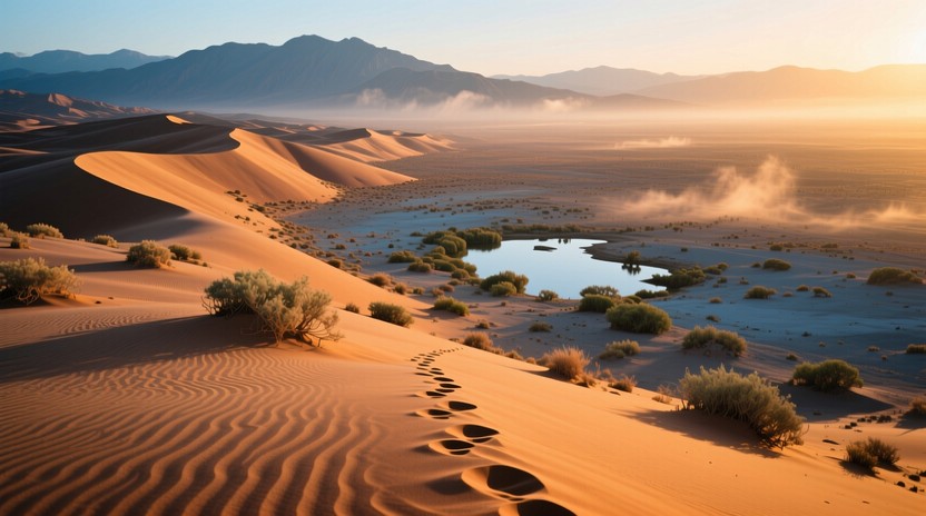 Free Desert Oasis Sunset Image - Desert, Oasis, Sunset | Download at ...