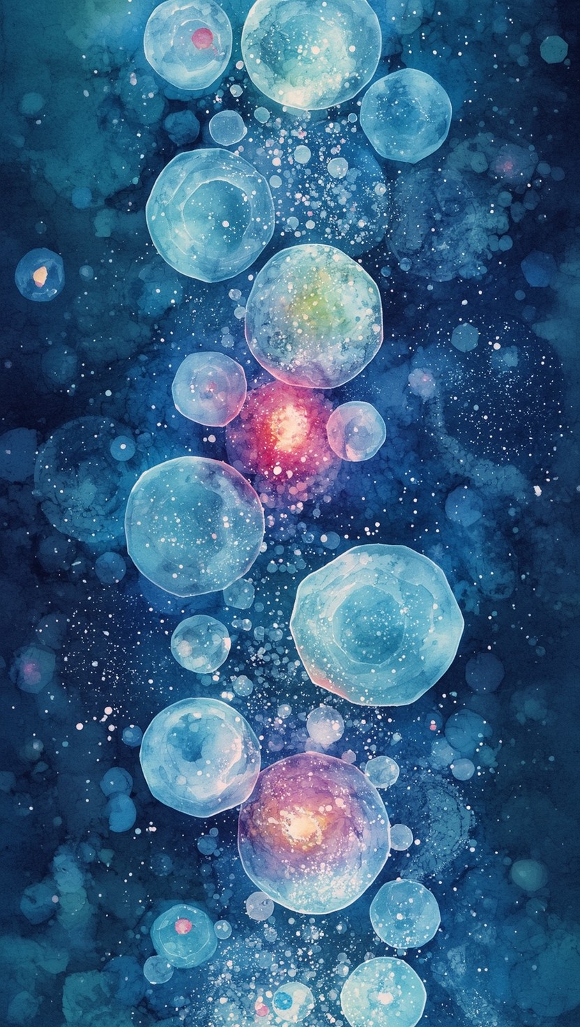Free Cosmic Cell Cascade Image - Watercolor, Cosmic, Cellular ...