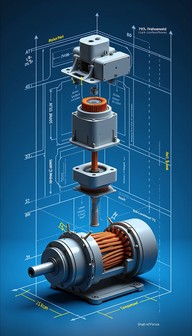 Free Motor Assembly Blueprint Image - Motor, Electrical, Engineering ...