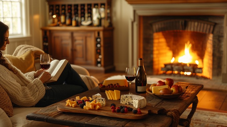 Fireside Rocking Chair Reading Free Cozy Fireside Reading Image - Relaxation, Fireplace, Reading ...