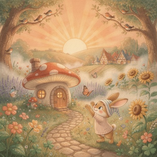 Free Rabbit's Magical Evening Image - Rabbit, Bunny, Cottage | Download ...