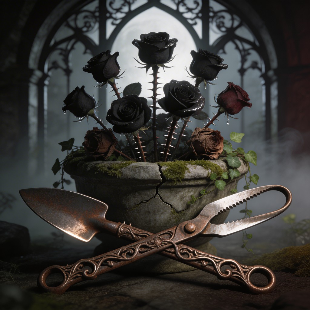 Gothic Standard Roses Free Gothic Rose Garden Image - Gothic, Roses, Black | Download at ...