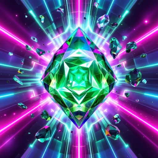 Free Crystalline Digital Core Image - Crystal, Emerald, Cyberpunk ...