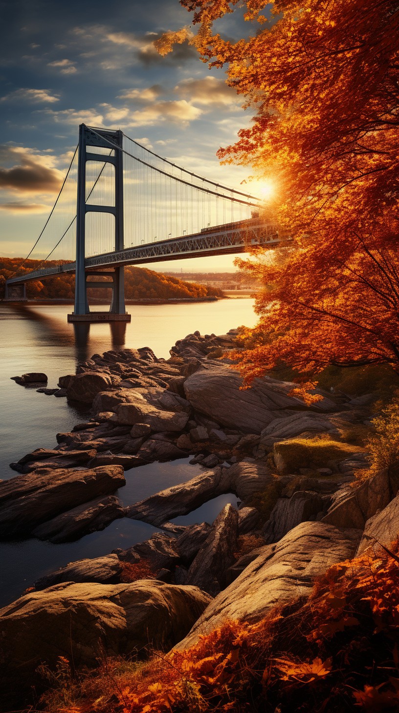 Free Autumn Bridge View Image - Autumn, Bridge, Sunset | Download at ...