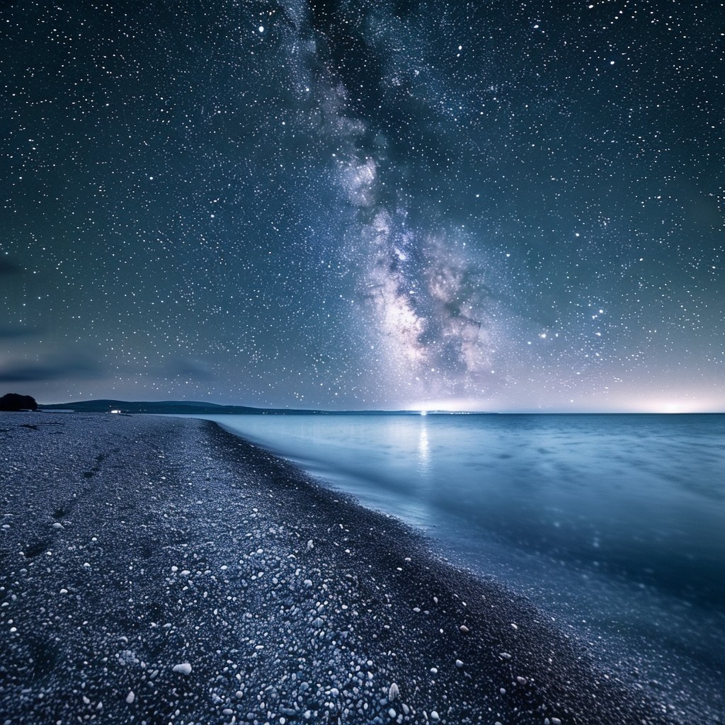 Free Starry Night Beach Image - Starry, Night, Beach | Download at ...