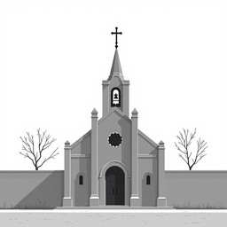 Free Sacred Church Drawing Image - Church, Architecture, Minimal ...