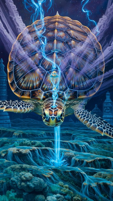 5th Element Turtle Free Crystalline Turtle Guardian Image - Turtle, Bioluminescent ...