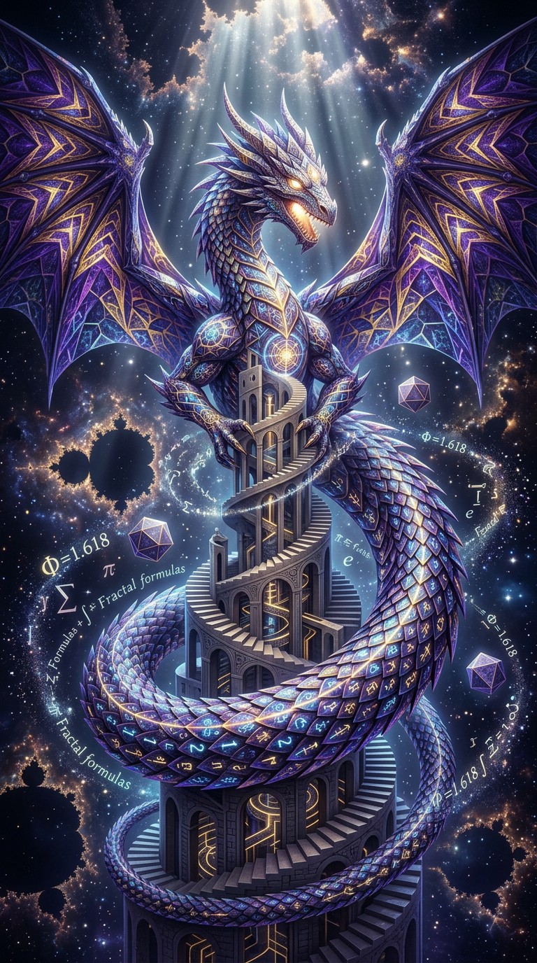 Free Fractal Dragon Ascends Image - Dragon, Fractal, Geometric ...