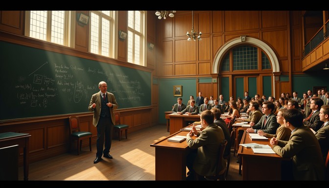 Midtern Lecture Design Free Scholarly Mid-century Lecture Image | Download at StockCake