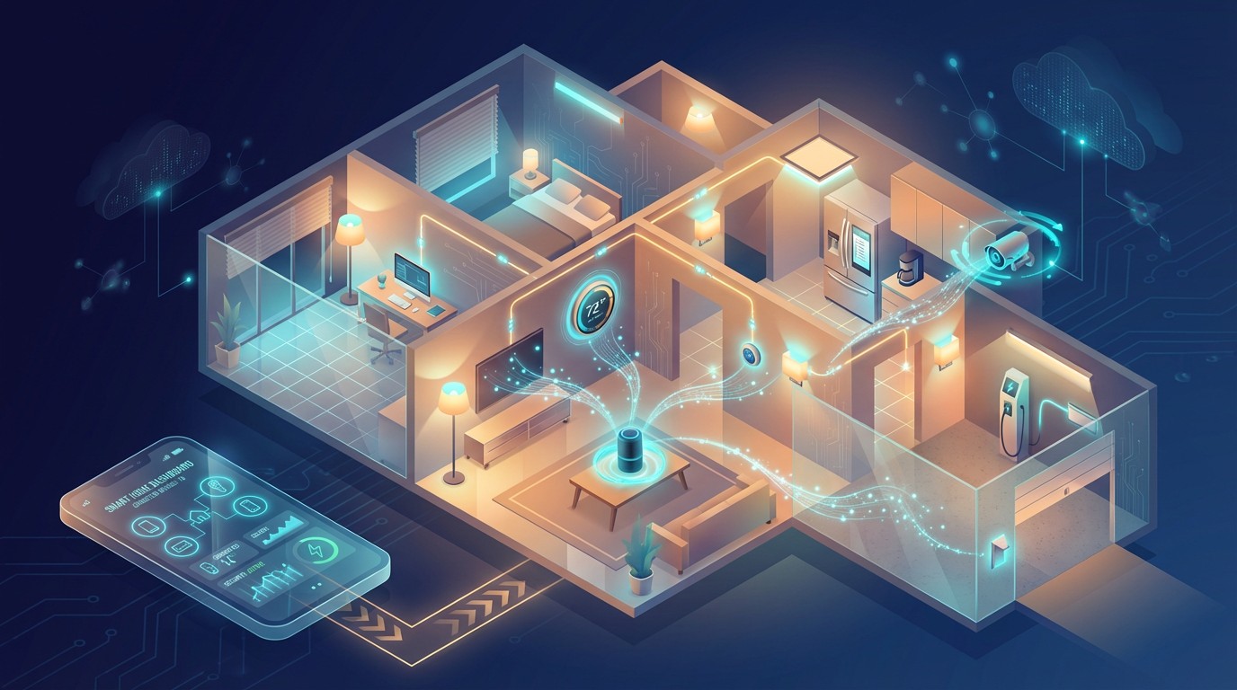 Casa inteligente inovadora - automação predial residencial e climatização automatizada