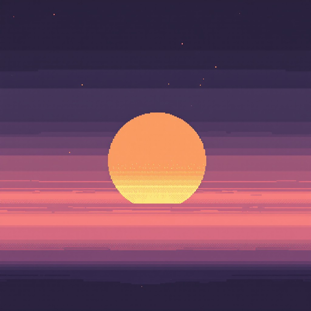 Free Minimal Pixel Sunrise Image - Sunrise, Pixel, Minimal | Download ...