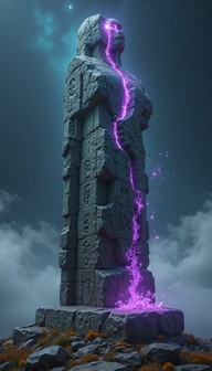 Free Glowing Mystical Statue Image - Statue, Mystical, Purple ...