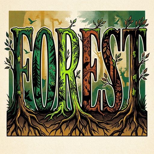 Free Forest Typography Art Image - Typography, Forest, Popart ...