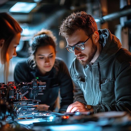 Free Engineers examining hardware Image - Engineers, Electronics, Lab ...