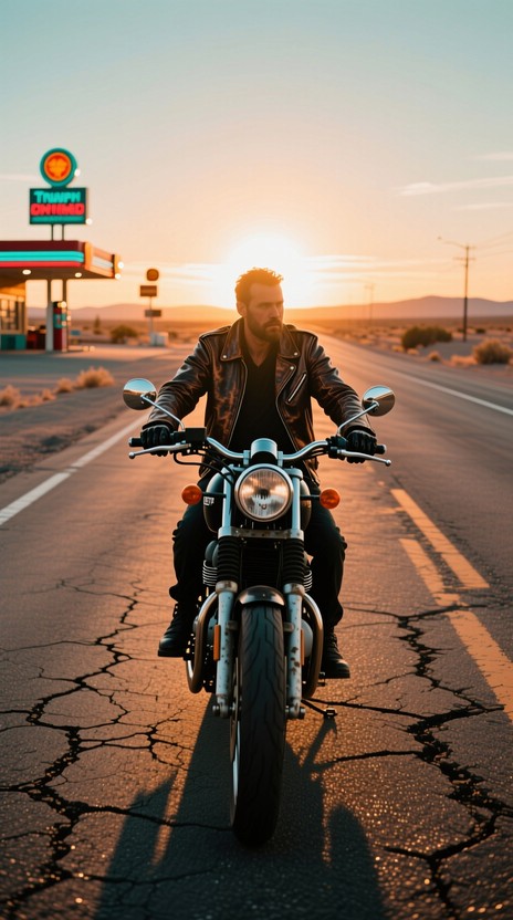 Free Sunset Highway Rider Image - Motorcycle, Sunset, Highway ...
