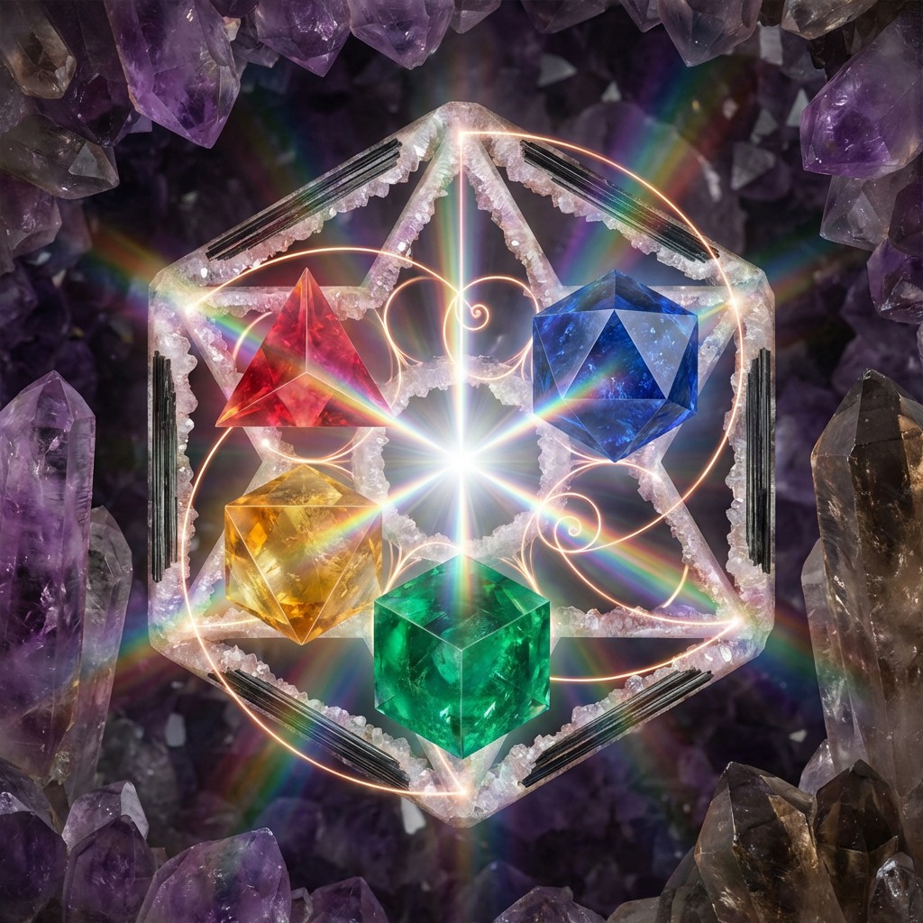 Free Elemental Crystal Geometry Image - Crystals, Gemstones, Geometry ...