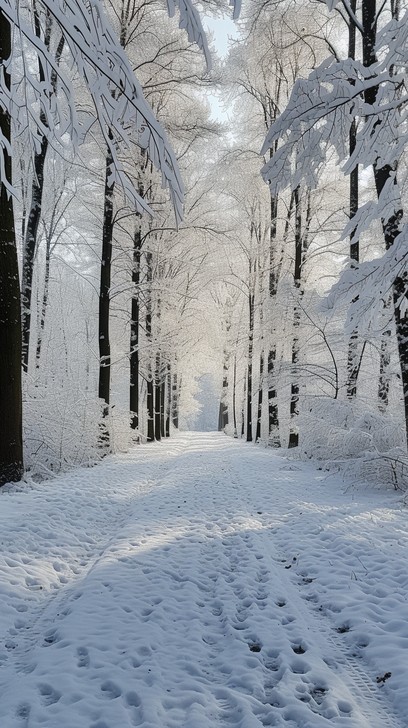 Free Snowy Forest Path Photo - Snow, Forest, Path | Download at StockCake