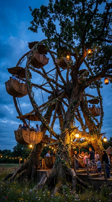 Free Magical Oak Ride Image - Ferris-wheel, Oak-tree, Fantasy ...