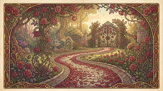 Free Enchanted Rose Garden Image - Rose, Garden, Pathway | Download at ...
