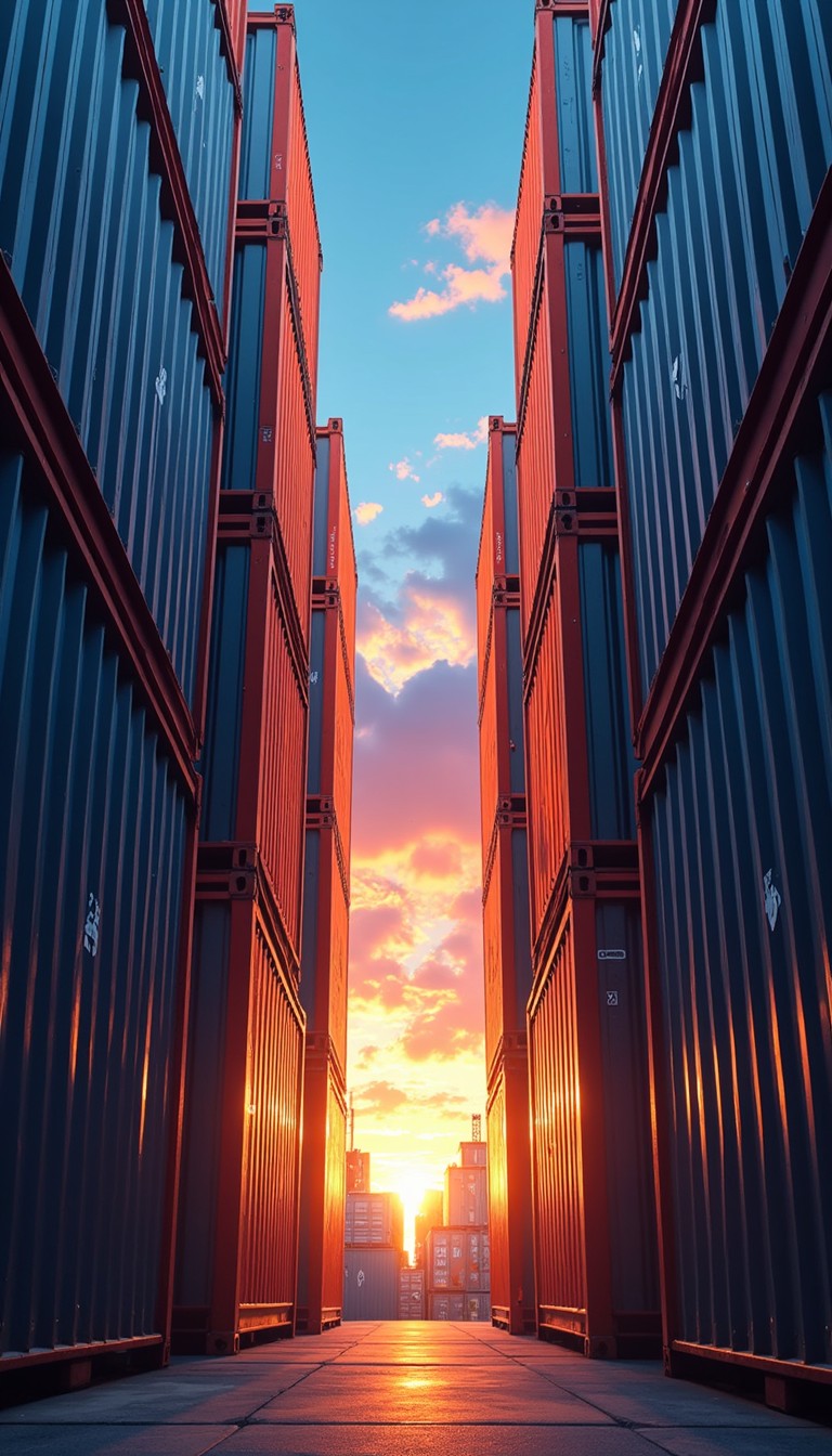 Free Container Canyon Sunset Image - Containers, Sunset, Industrial ...