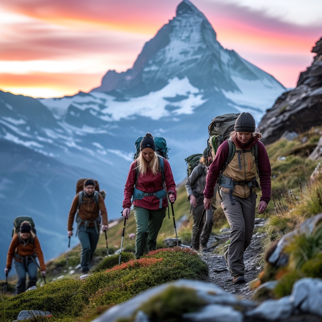 Free Mountain Hiking Adventure Image - Hiking, Sunset, Mountain ...