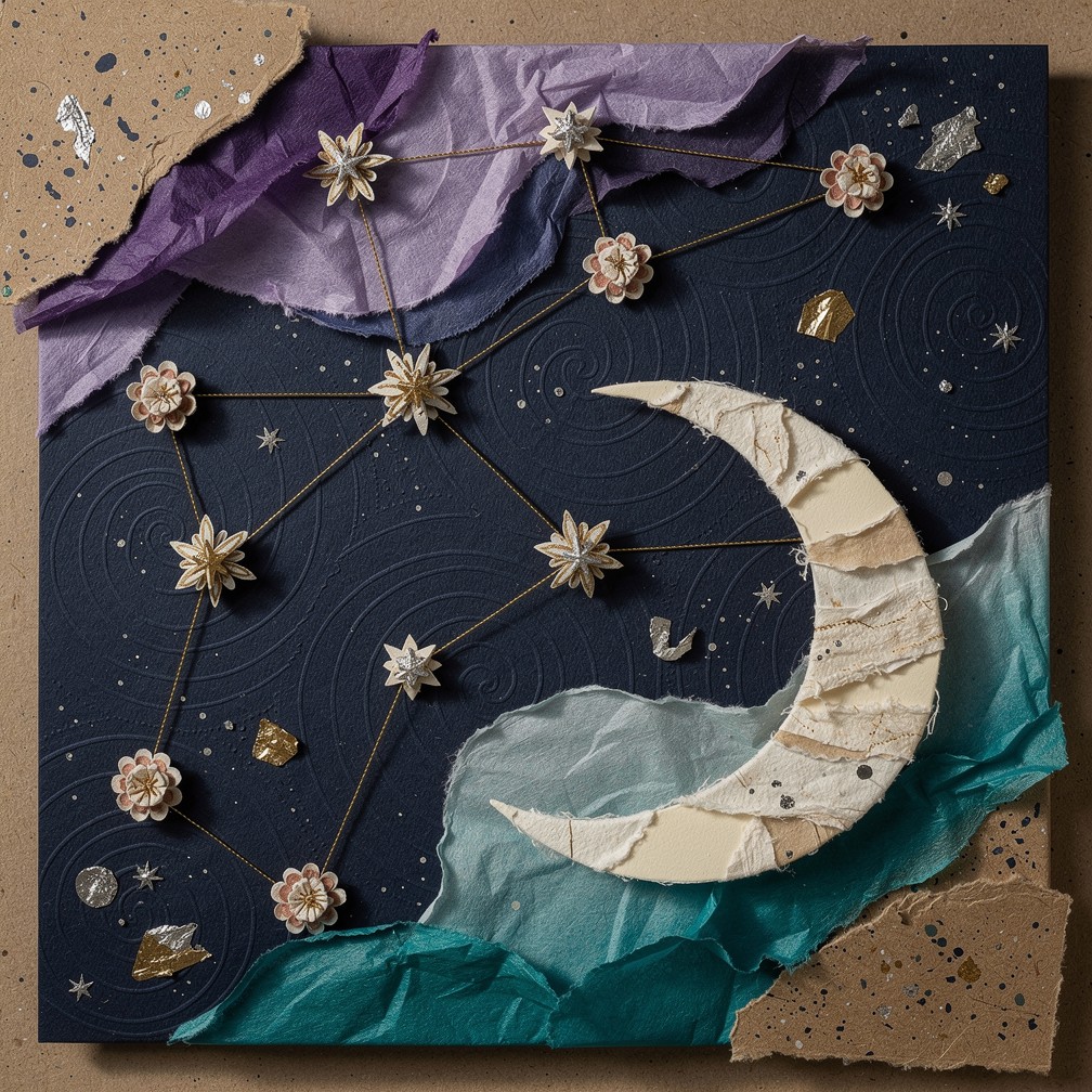 Free Celestial Paper Craft Image - Papercraft, Collage, Celestial ...