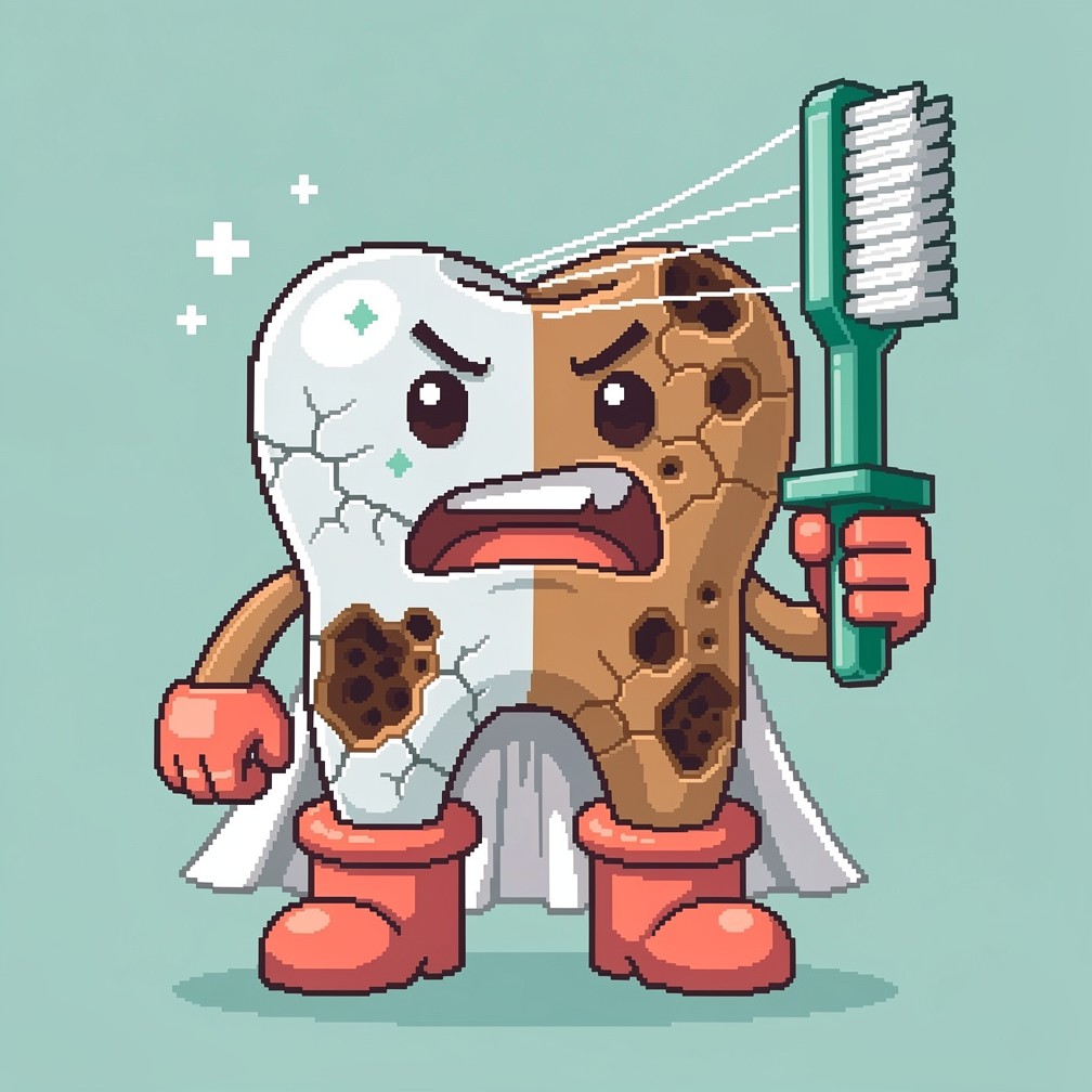 Free Brave Tooth Warrior Image - Tooth, Hero, Pixel | Download at StockCake