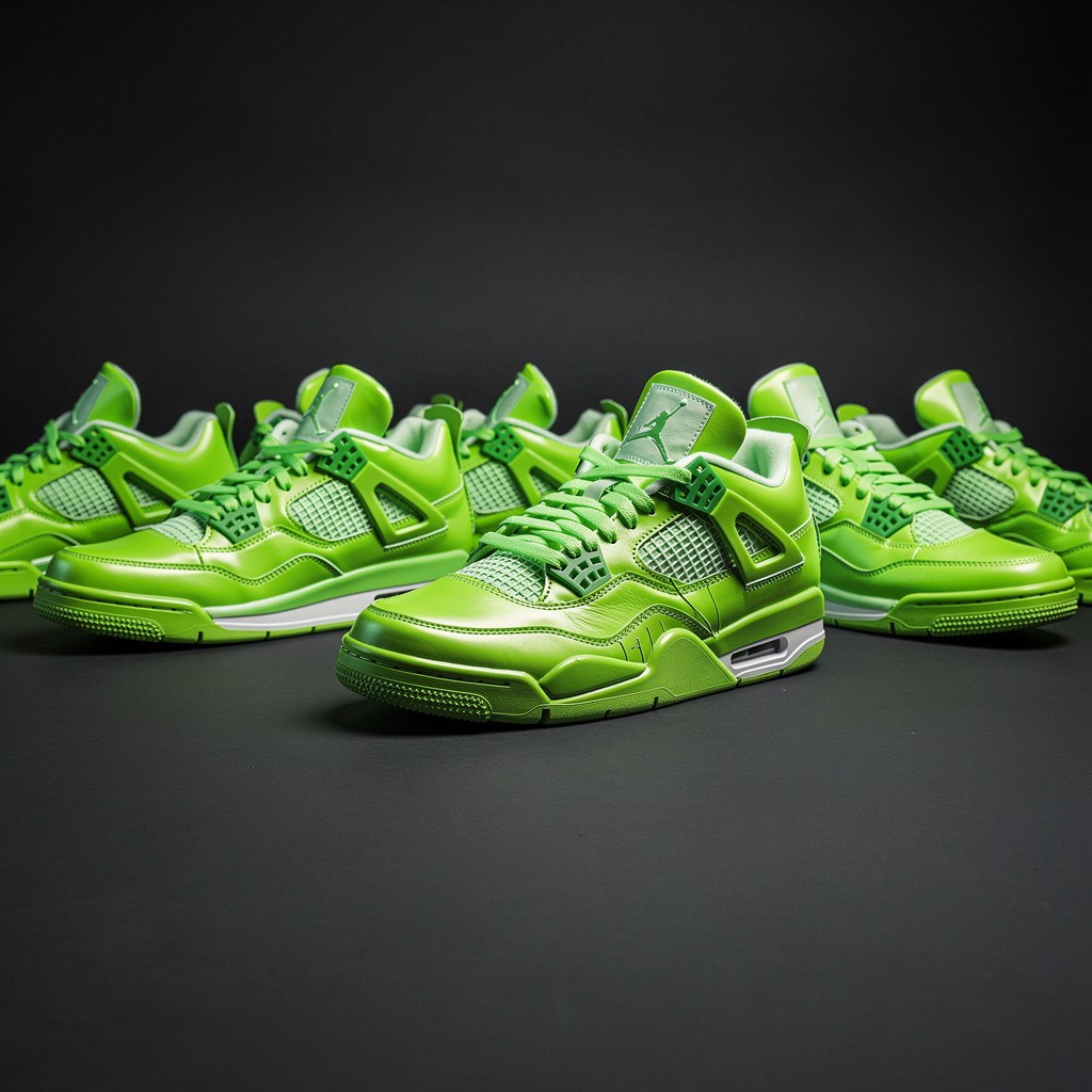 Jordan Men\'s Neon Yellow & Lime Green Athletic Sneakers with Orange Accents Jordan Series.03 Dear 90s Sz 12.5 Men main image 4