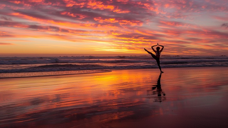 Free Sunset Yoga Silhouette Image - Sunset, Yoga, Beach | Download at ...