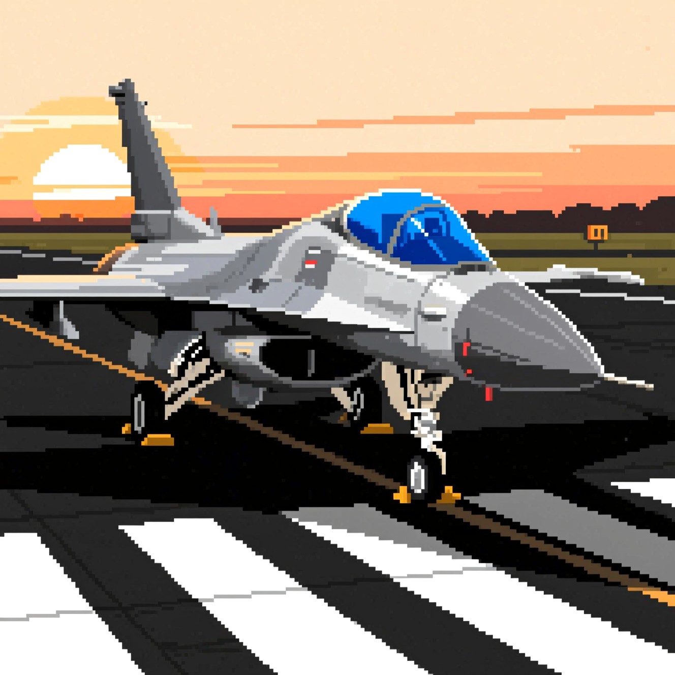 Free Pixel Fighter Sunset Photo - Jet, Fighter, Aircraft | Download at ...